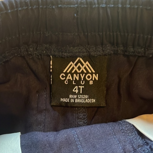 NWT-Canyon club-4T-navy/khaki-2pk, elastic waist with drawstring jogger pants. - Picture 11 of 12